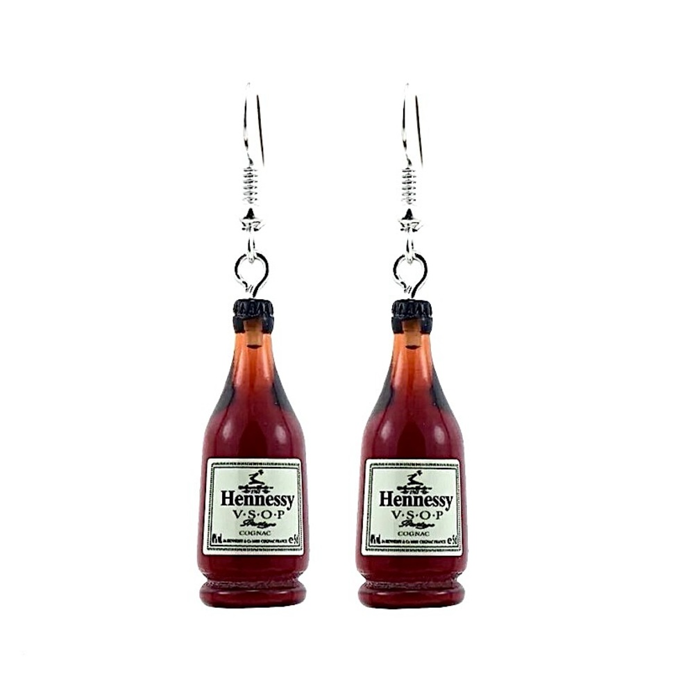 Hennessy bottle earrings